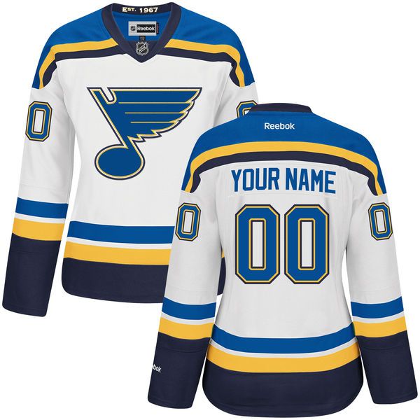 Reebok St.Louis Blues NHL Women Premier NHL Jersey - White->youth nhl jersey->Youth Jersey